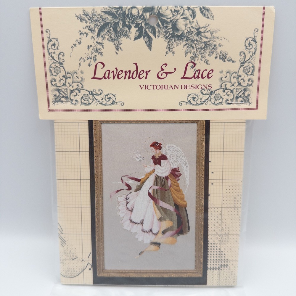 Vintage Lavender & Lace Angel of Grace NIP Cross Stitch Pattern L&L 15 Victorian